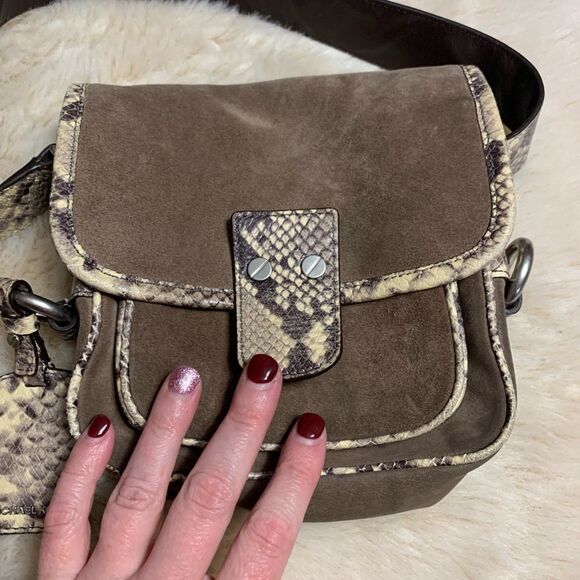 Michael Kors Brown and Snake Print Crossbody Bag - Picture 5 of 9